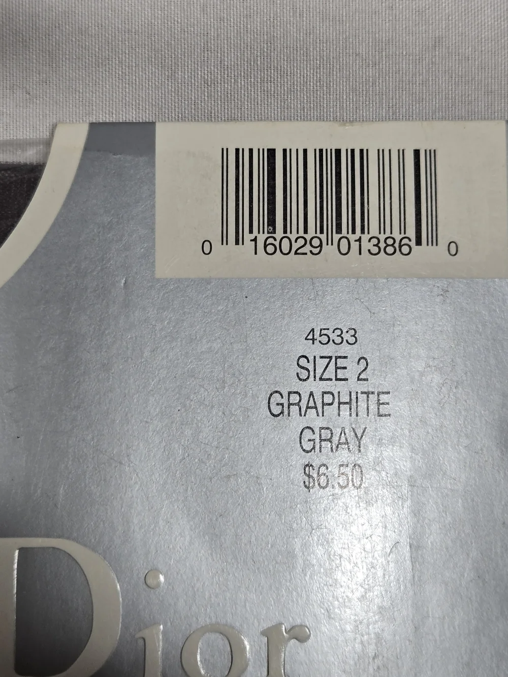 NEW Vintage Christian Dior Lot of 2 Control Top Pantyhose Graphite Gray Size 2